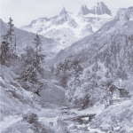 Drei Türme vom Gauertal, ein Bild von Compton aus dem Jahr 1909