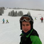 im frischen Pulverschnee