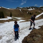 Schnee auf der Ob. Saluveralpe