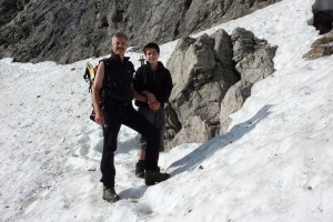 Mit Pascal auf dem Weg zur Totalphütte auf 2381m im Rätikon